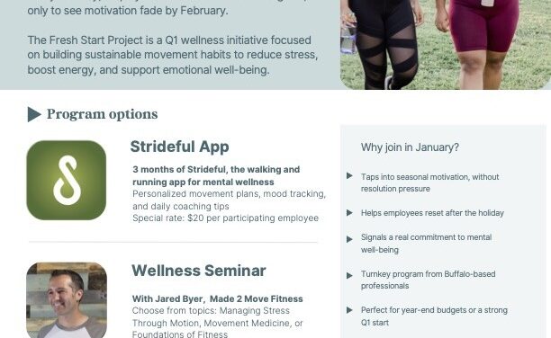 Introducing the Fresh Start Project employee wellness program