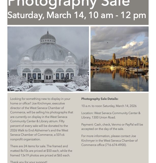 Photography Sale to Benefit Chamber, Alz Walk